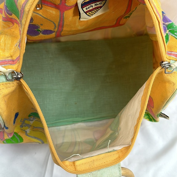 Lot 2 Sally Huss Fruit Motif Canvas Duffle & Satchel Zip Bags - Picture 10 of 16